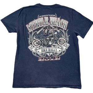 NIKE Myrtle Beach 2012 72nd Motorcycle Bike Rally Faded t-shirt size L flaws